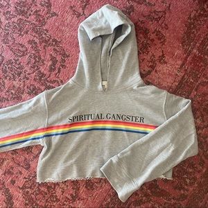 Spiritual gangster cropped hoodie